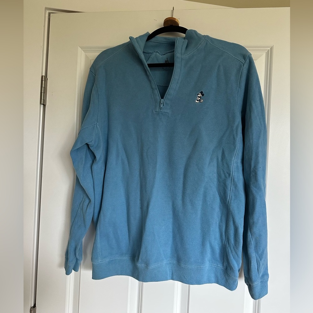 Disney sweater adult blue quarter zip
